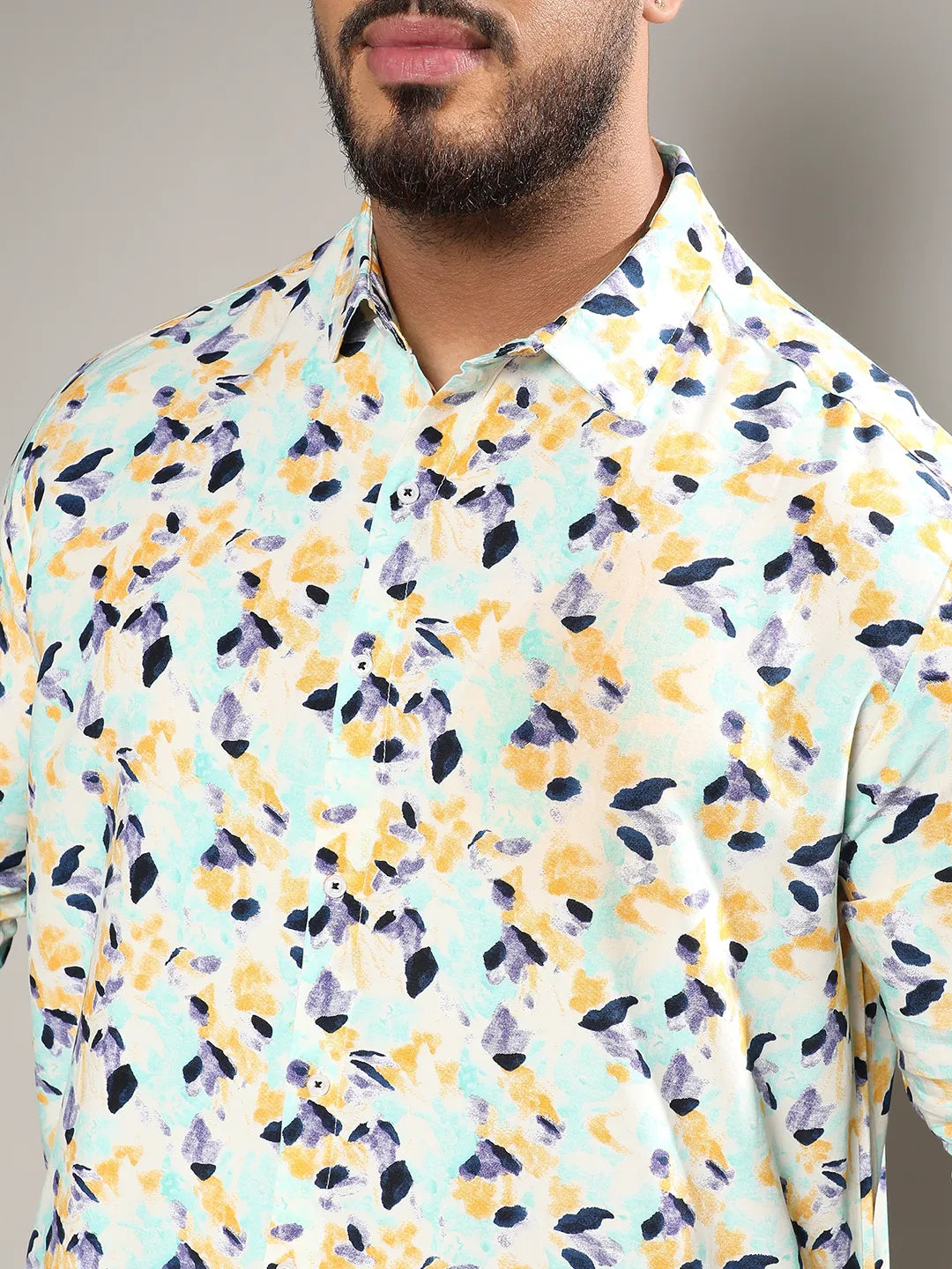 Multicolour Leaf Strokes Shirt
