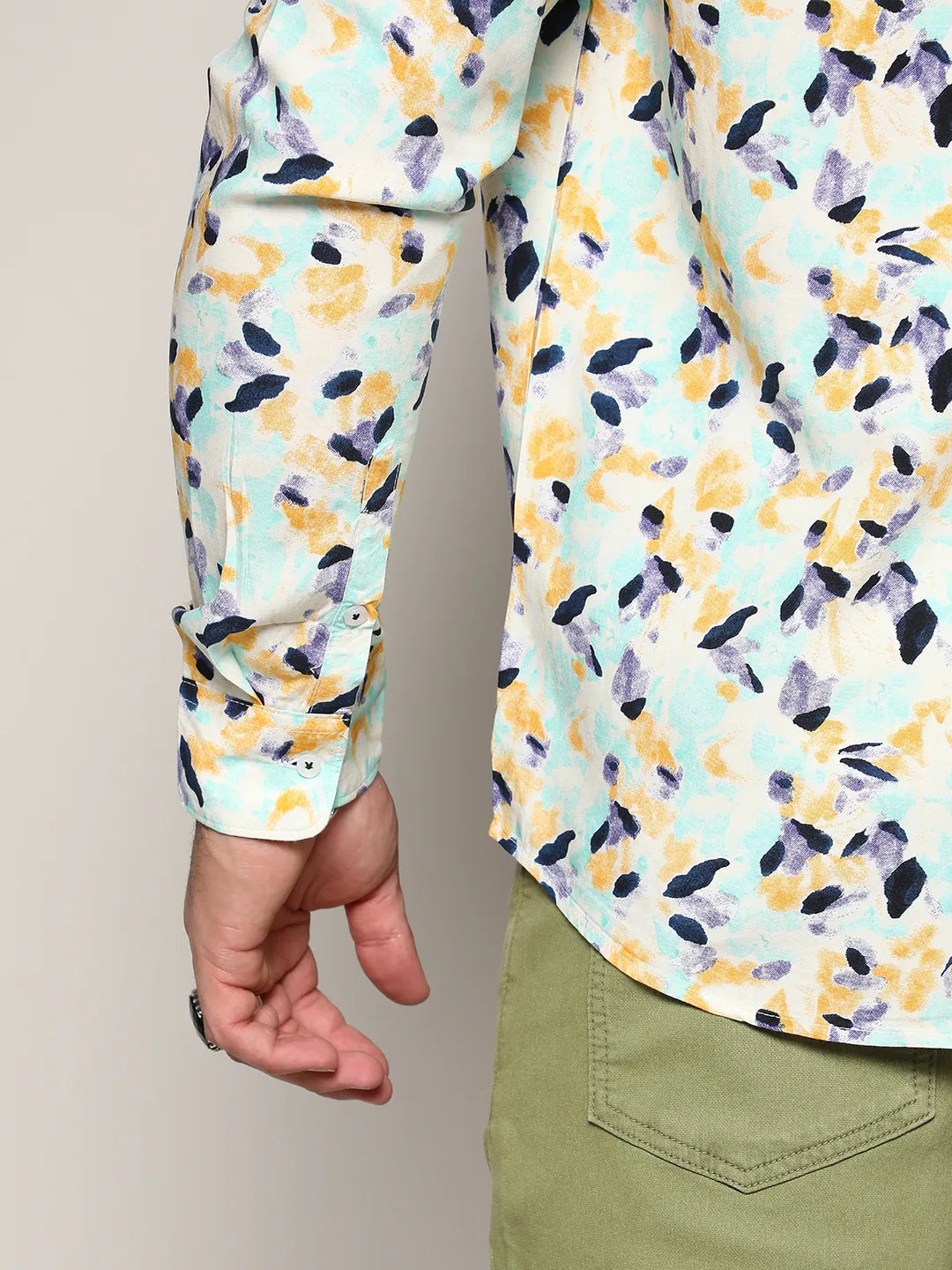 Multicolour Leaf Strokes Shirt