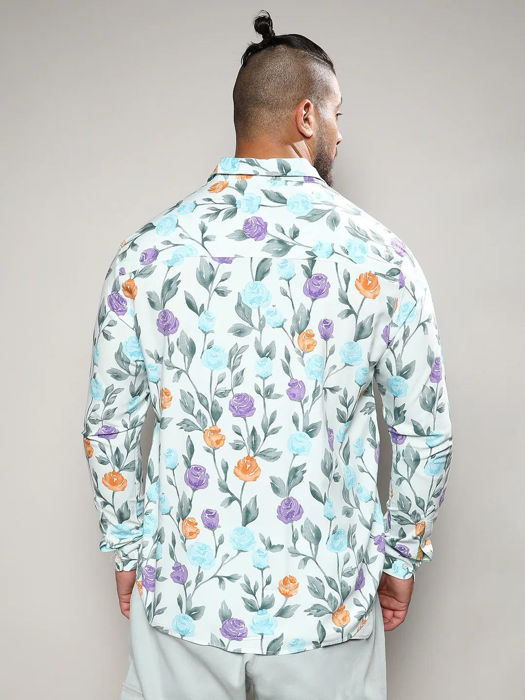 Multicolour Rose Garden Print Shirt
