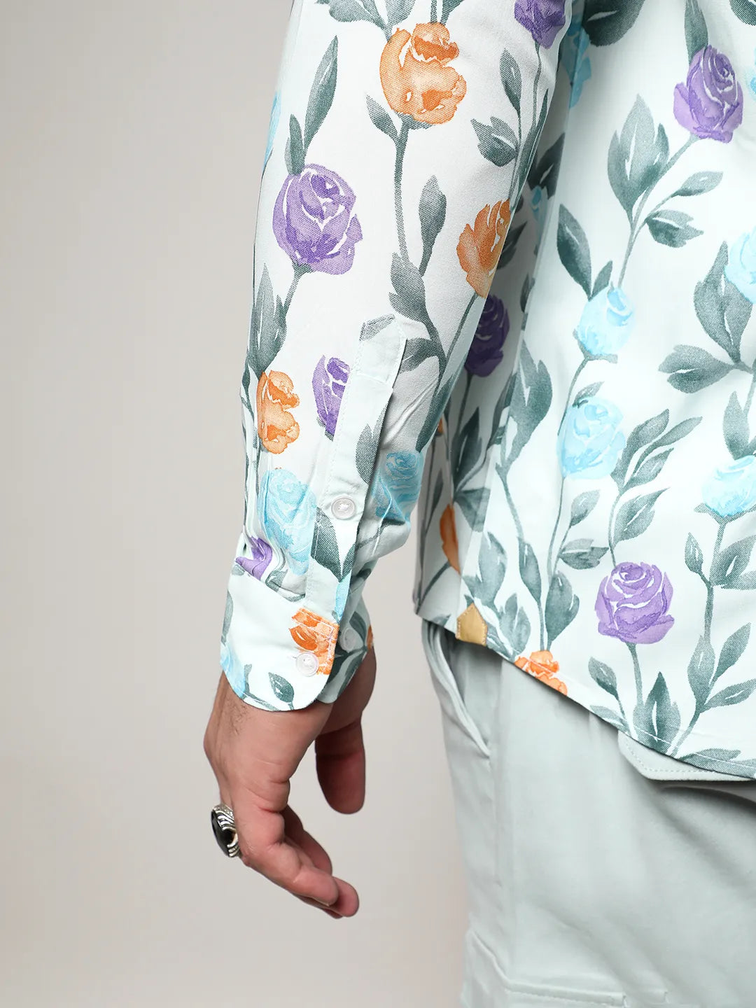 Multicolour Rose Garden Print Shirt