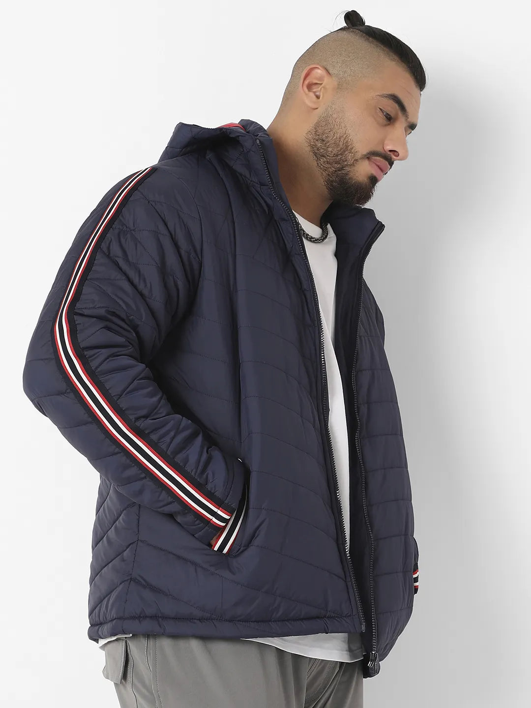 Navy Blue Puffer Jacket