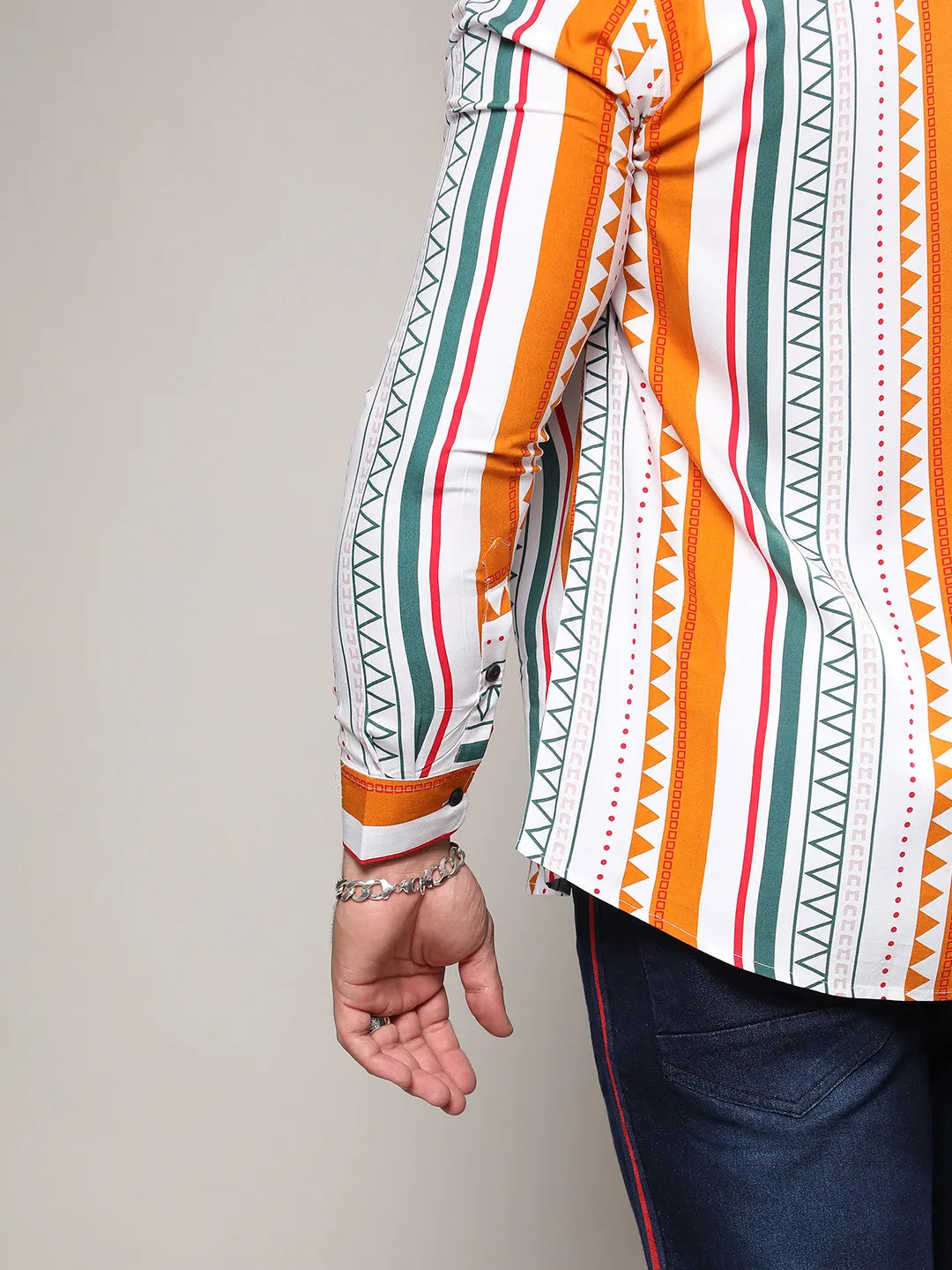Multicolour Geometrical Print Shirt
