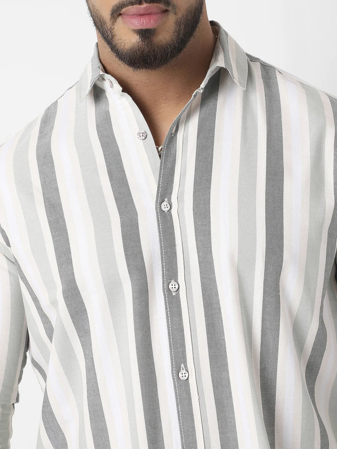 Multitrack Striped Button Up Shirt