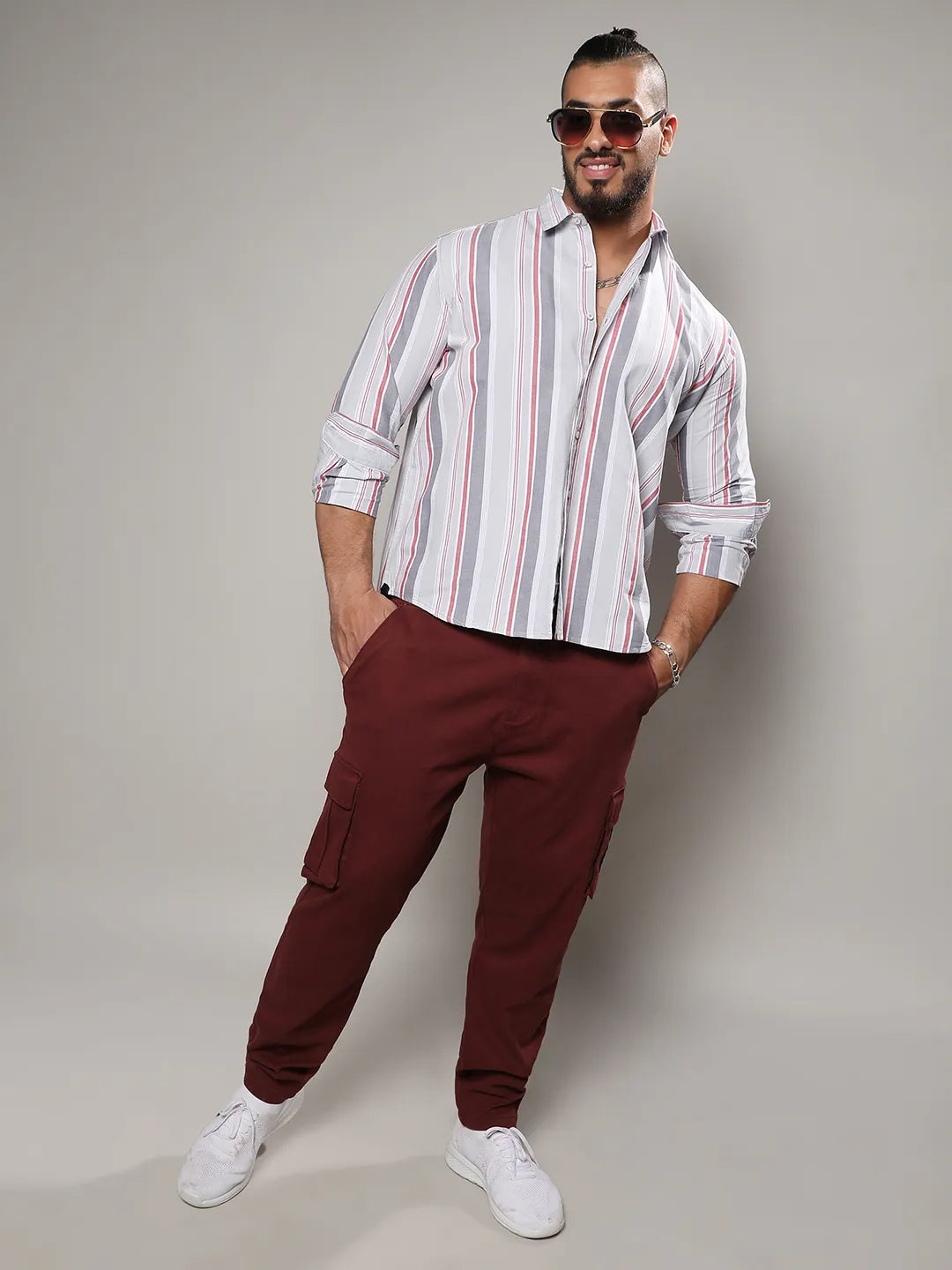 Multitrack Striped Button Up Shirt