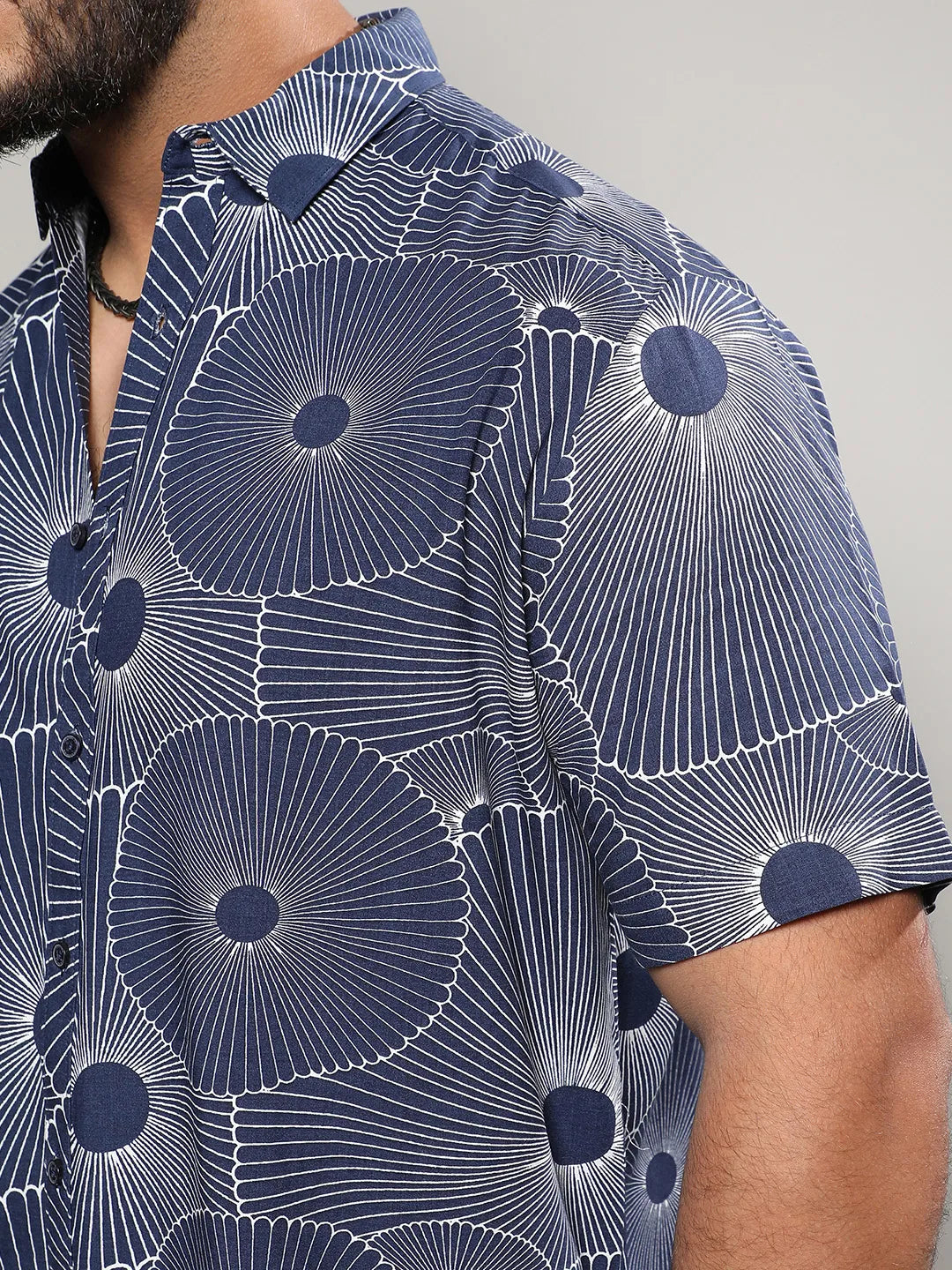 Mushroom Print Button Up Shirt