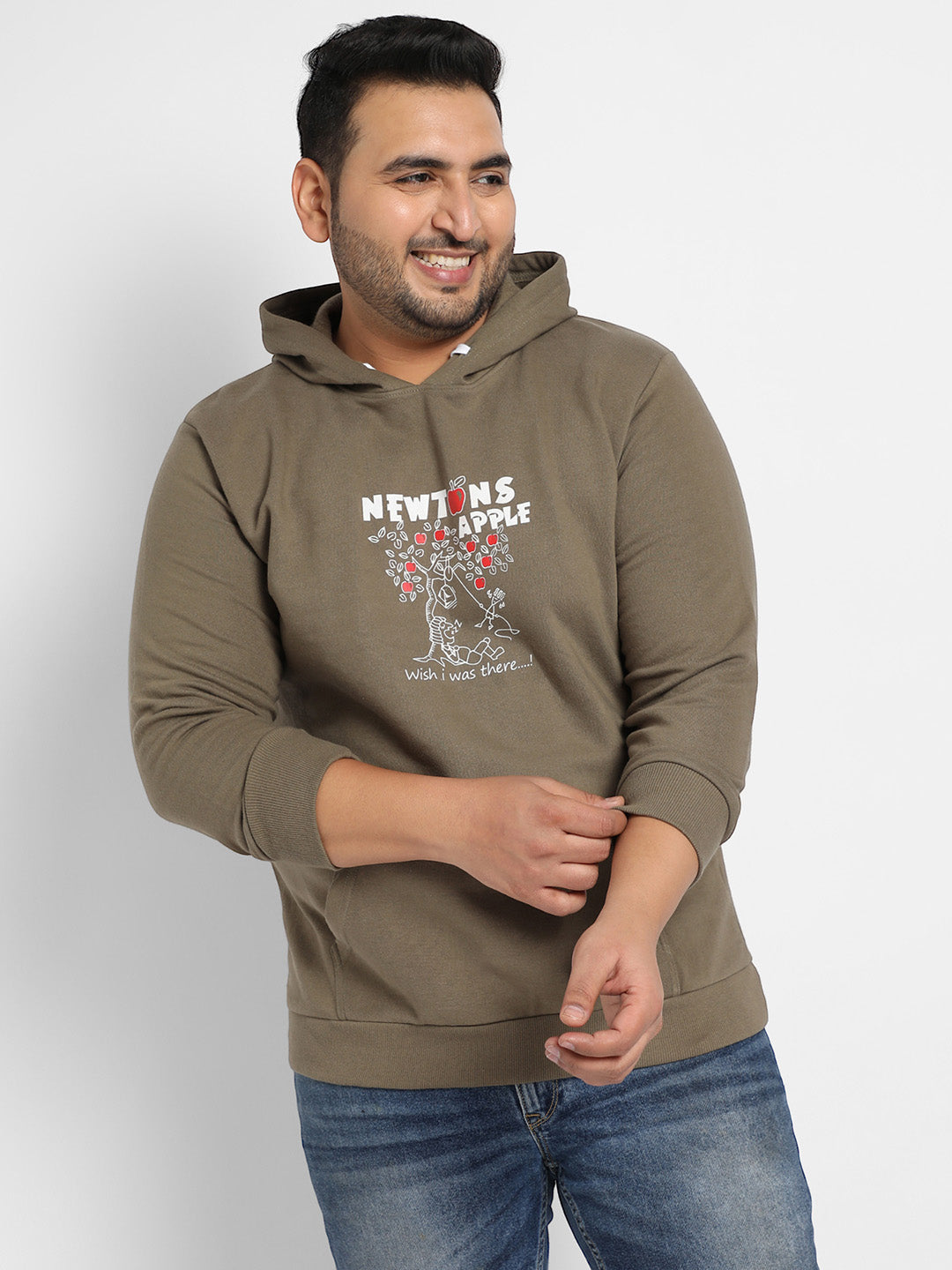 Olive Green Newton'S Apple Hoodie