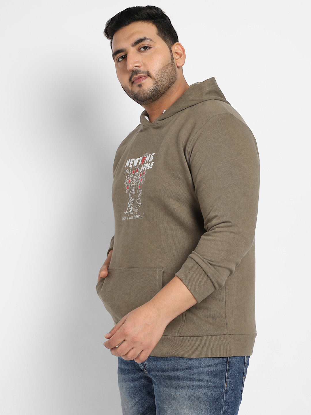 Olive Green Newton'S Apple Hoodie
