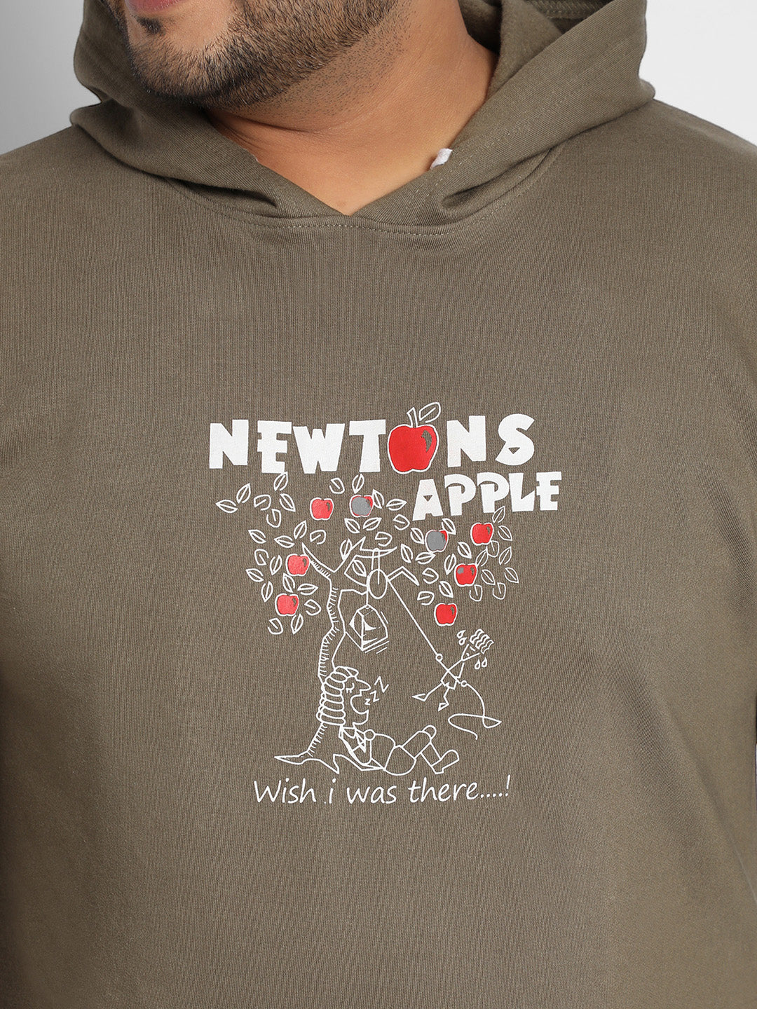 Olive Green Newton'S Apple Hoodie