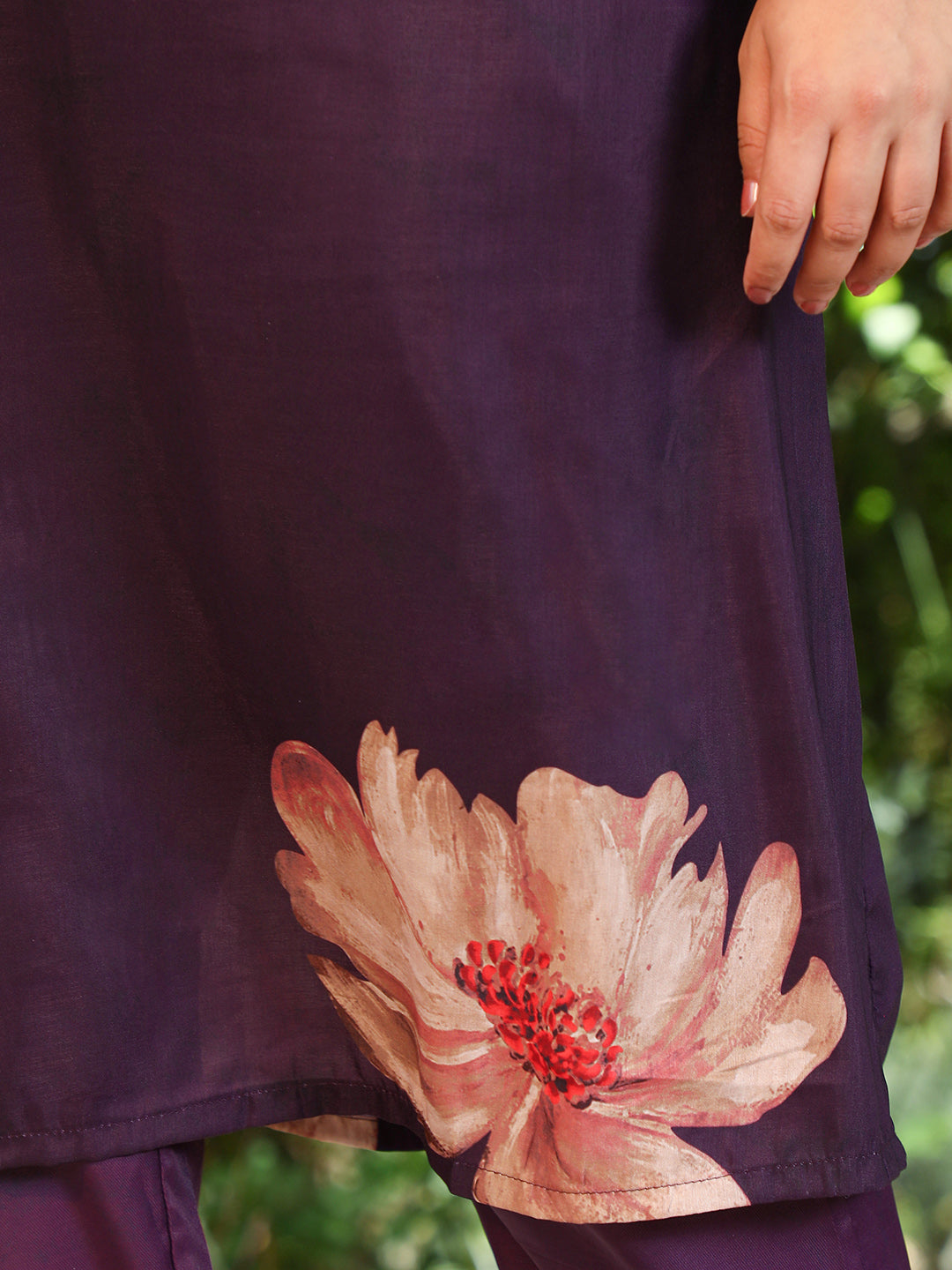 Poppy Flora Kurti With Trousers