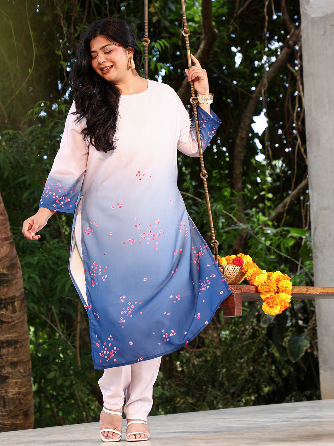 Ombre Floret Kurta Set