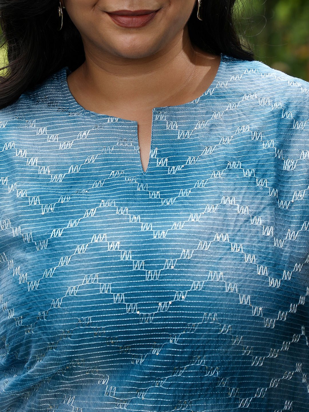 Tie-Dye Kurti With Palazzo And Dupatta