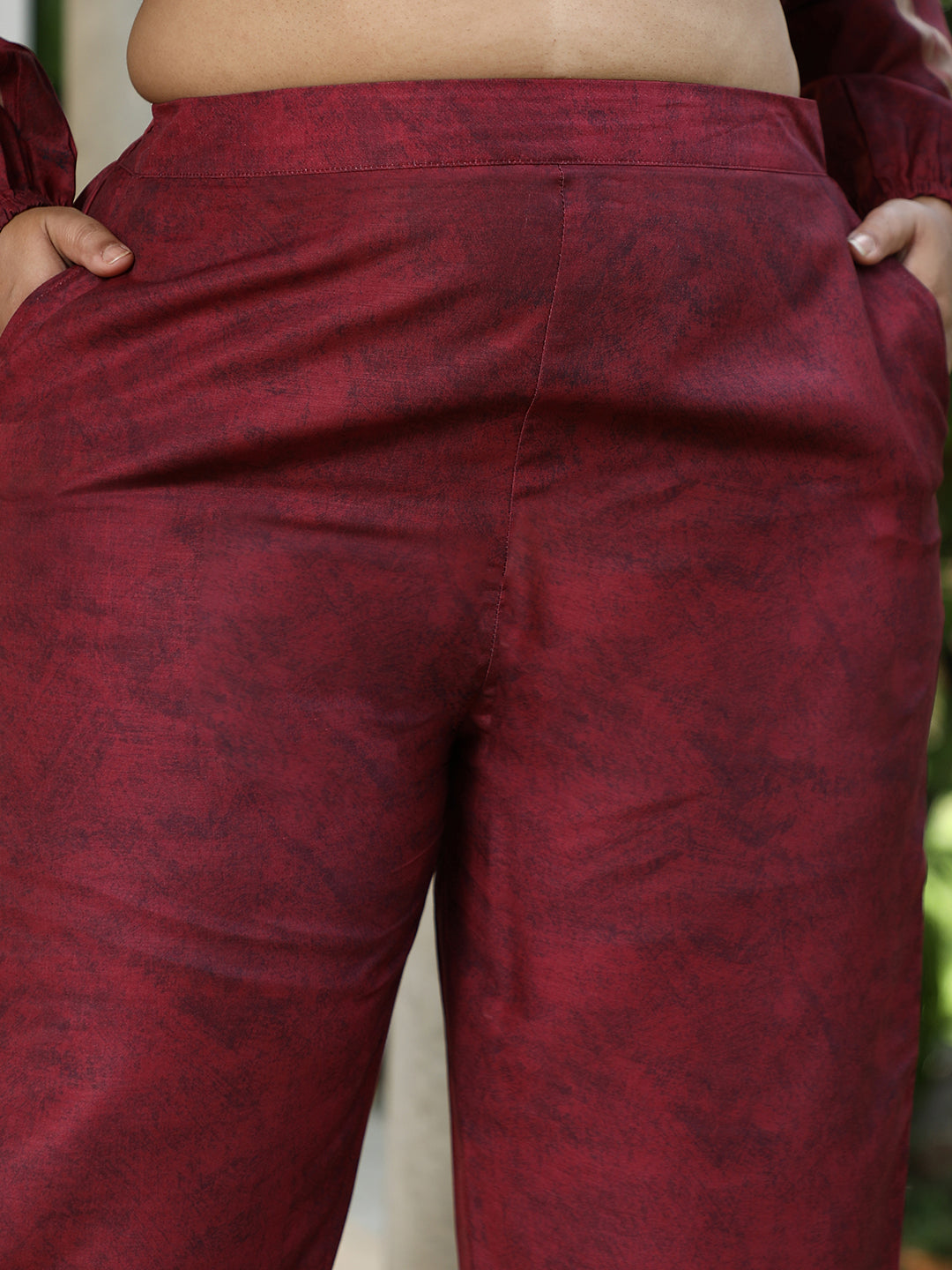 Poppy Flora Kurti With Trousers