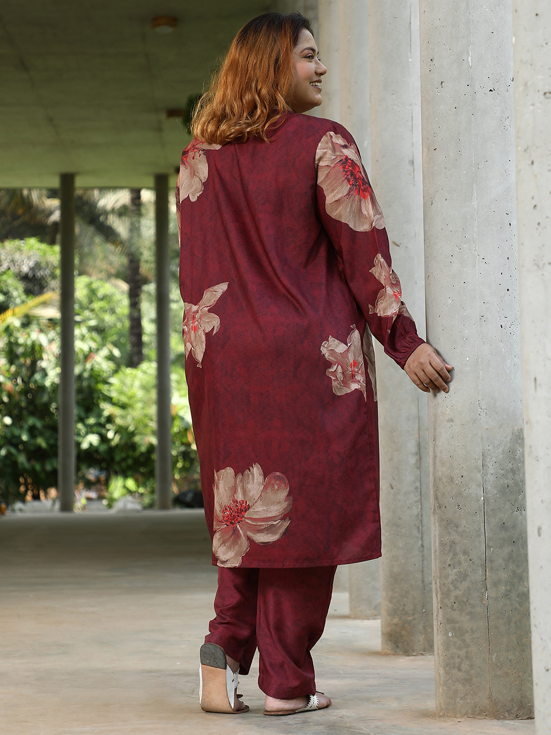 Poppy Flora Kurti With Trousers