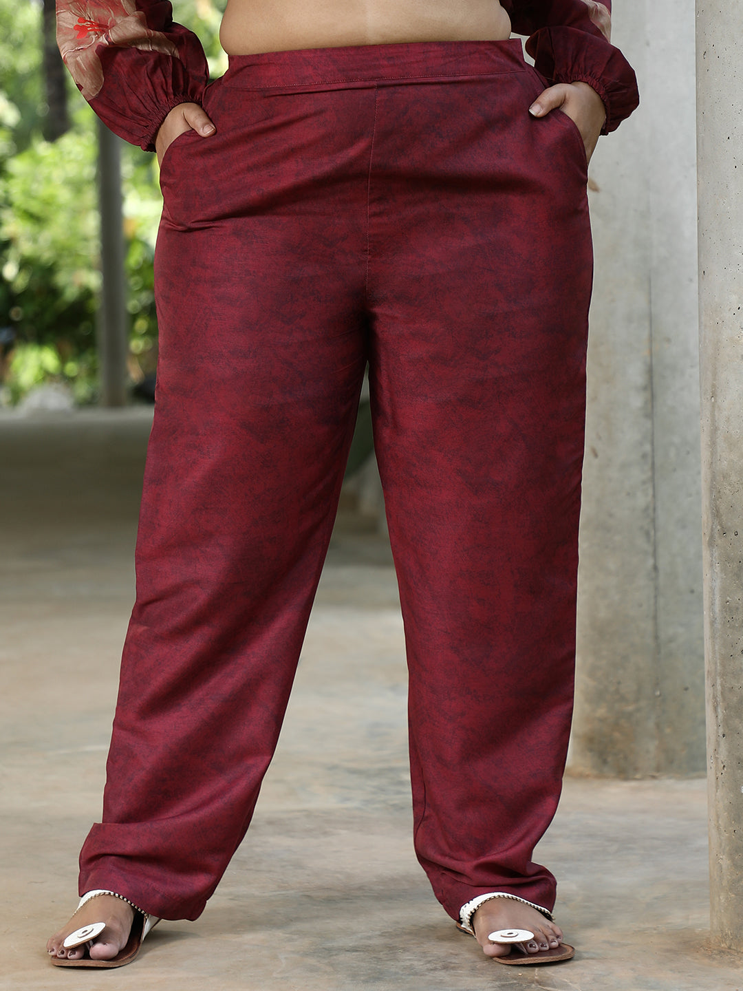Poppy Flora Kurti With Trousers