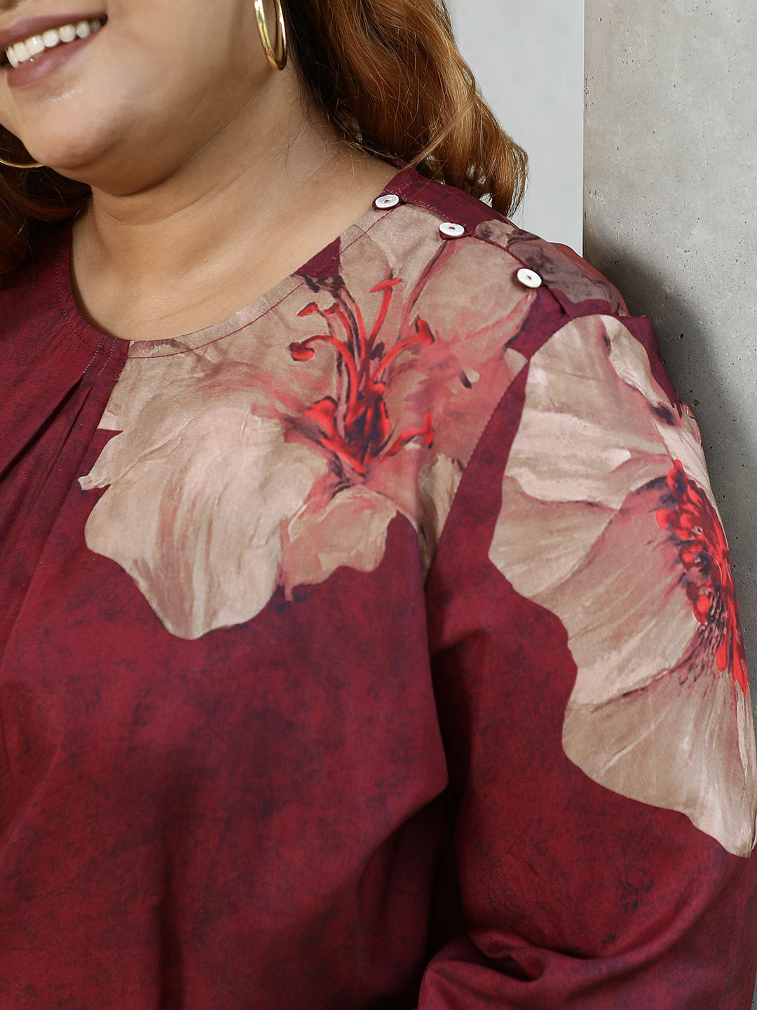 Poppy Flora Kurti With Trousers