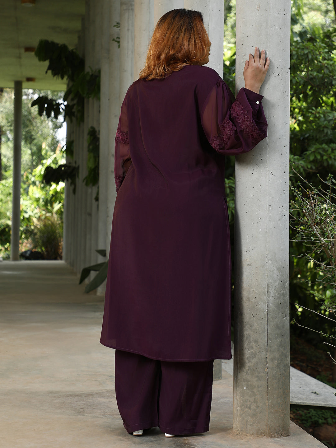 Solid Flared Kurta Set