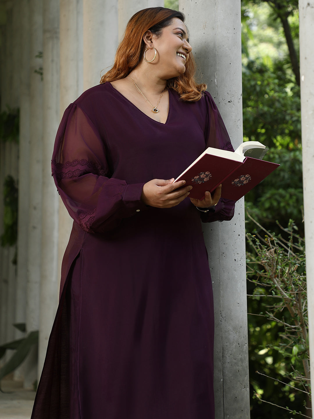 Solid Flared Kurta Set