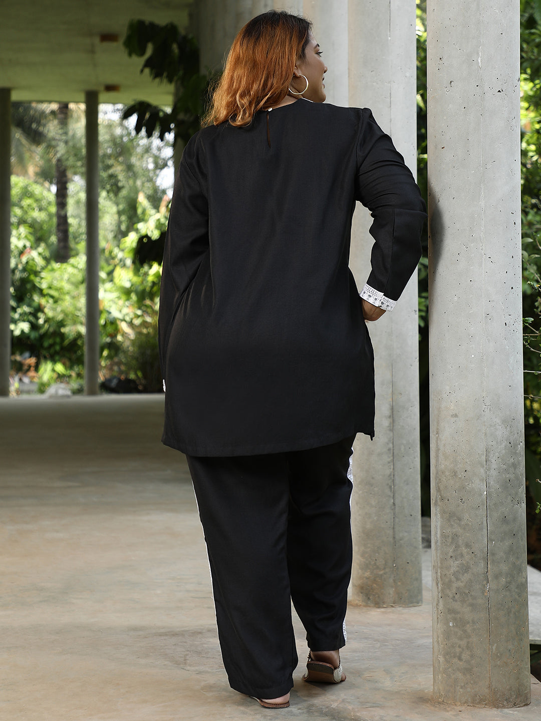 Schiffli-Block Kurta Set