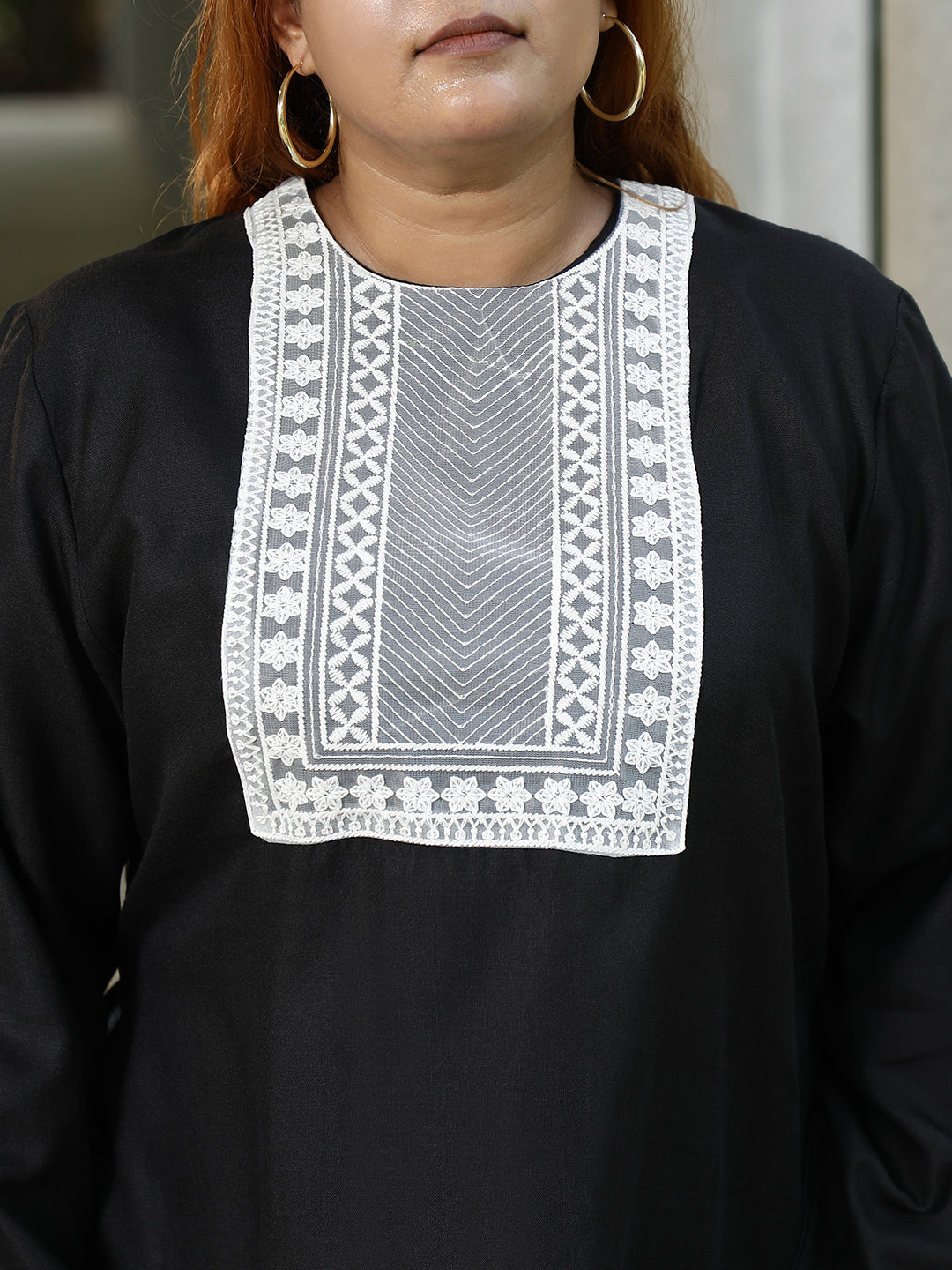 Schiffli-Block Kurta Set