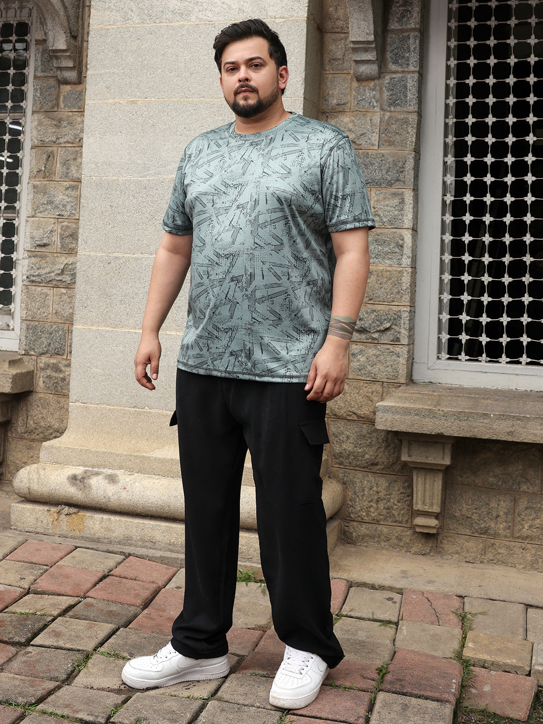 Abstract-Streak Activewear T-Shirt