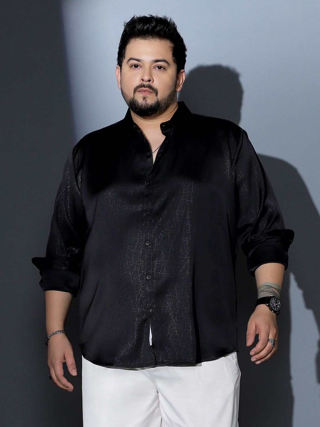 Axon-Jacquard Satin Shirt