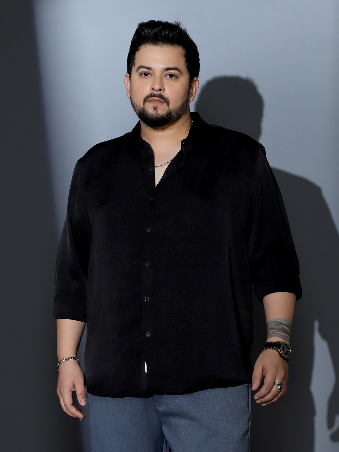 Crushed-Textured Shirt