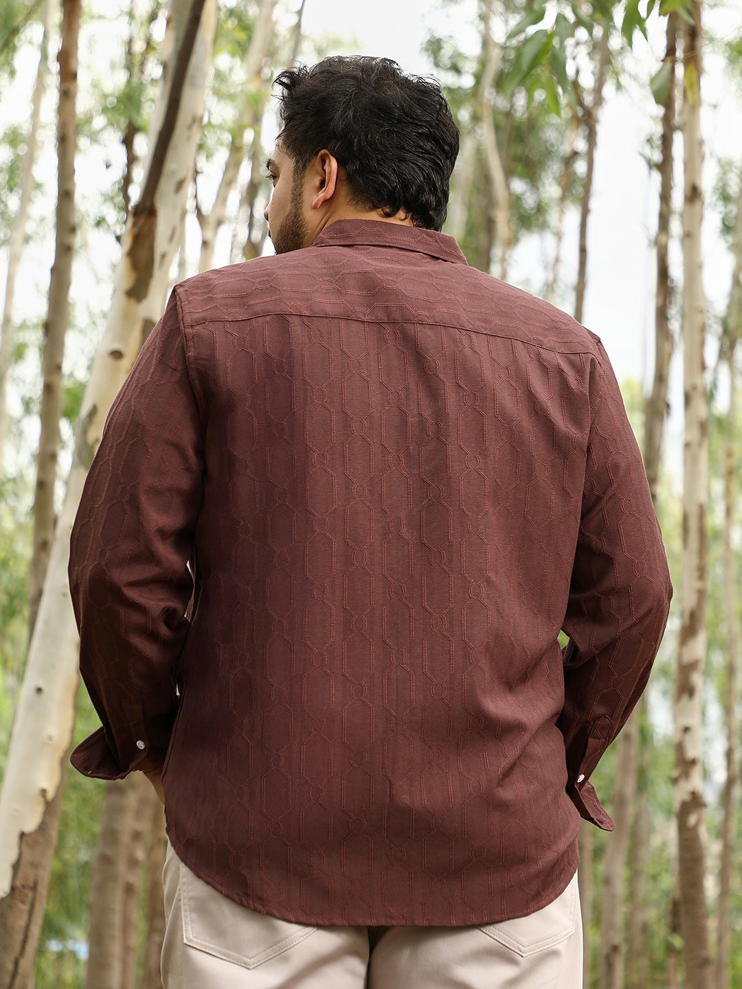 Indie-Geometric Jacquard Shirt