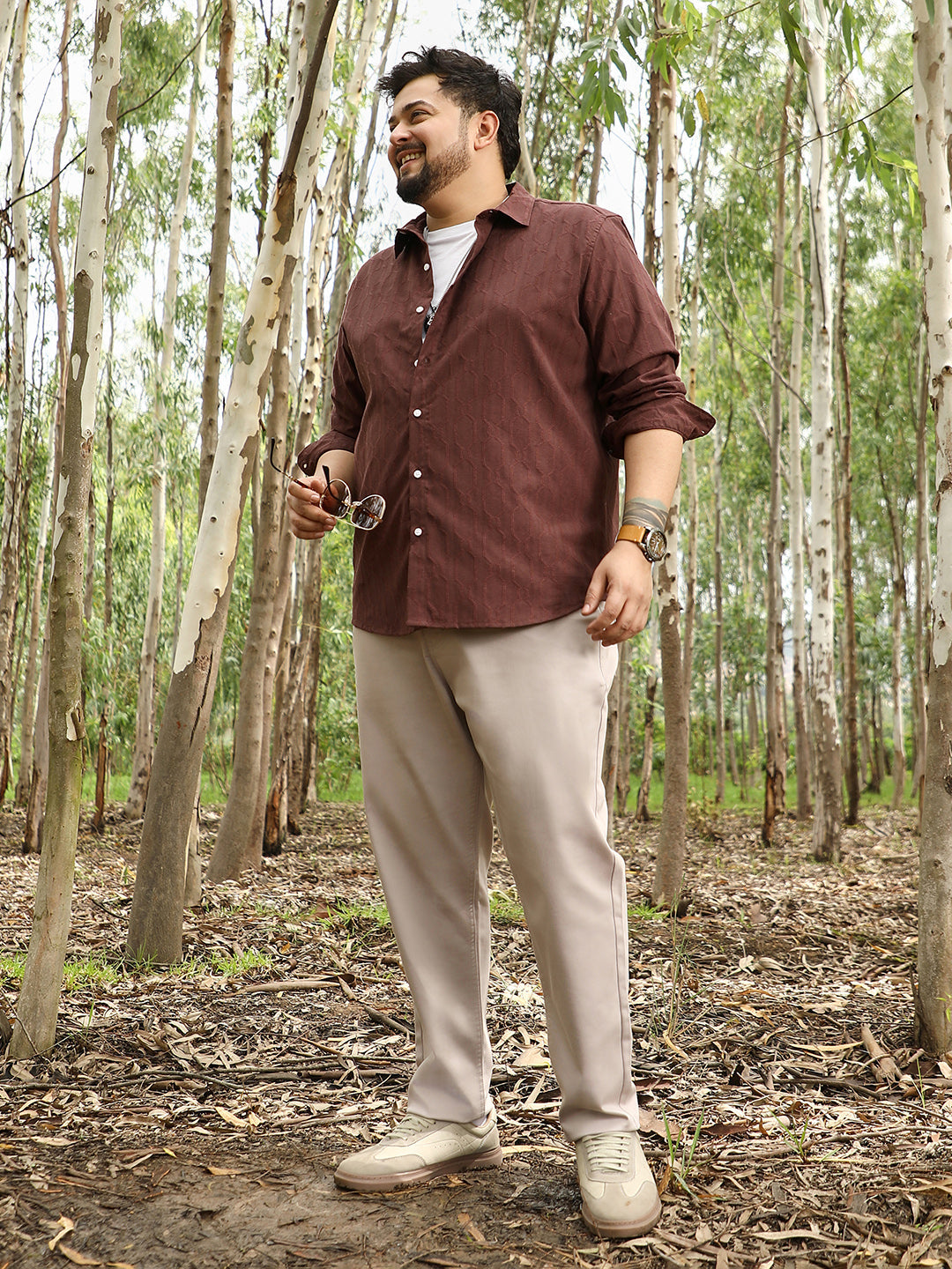 Indie-Geometric Jacquard Shirt