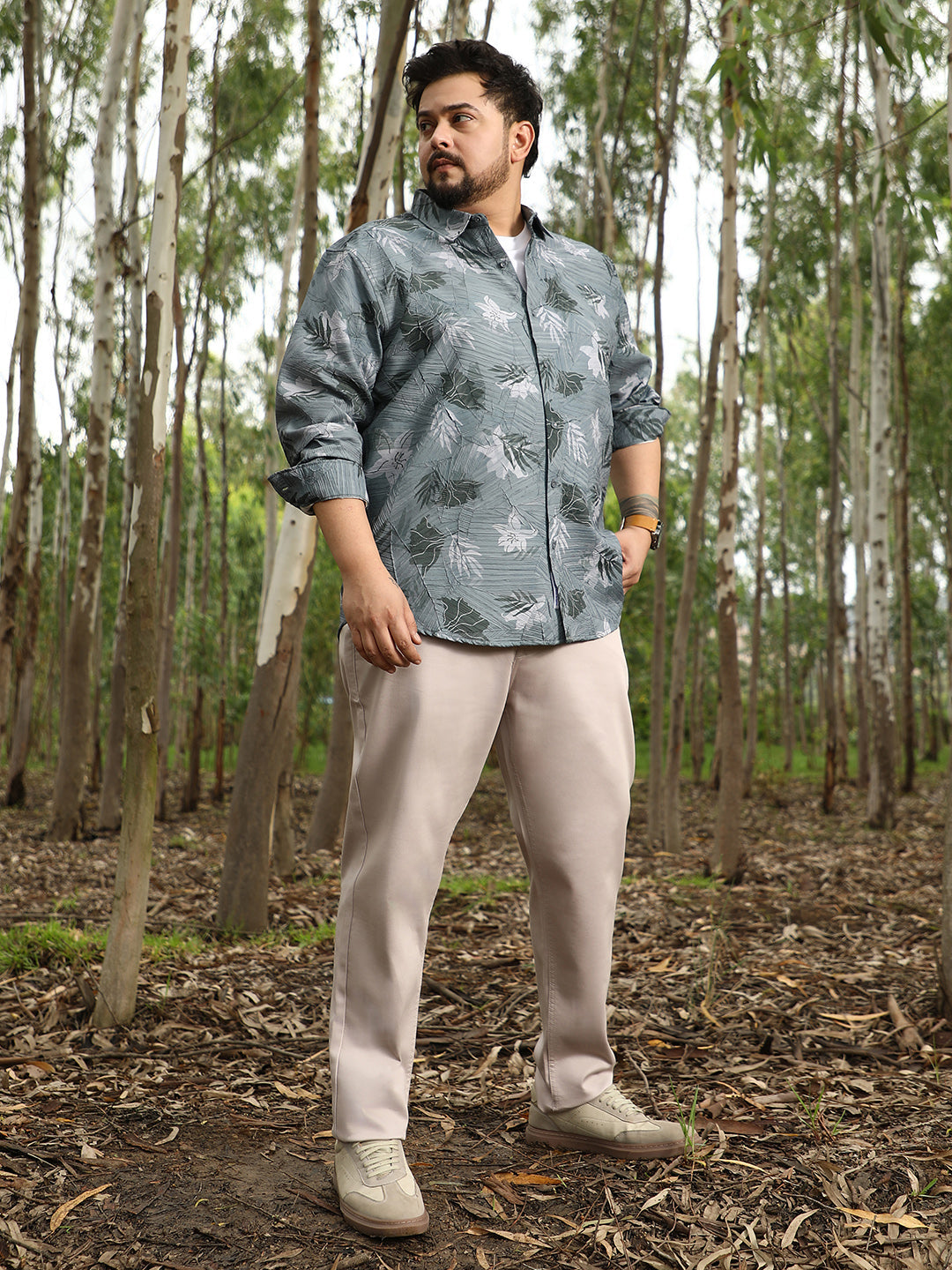 Leaf-Imprint Foliage-Tactile Shirt