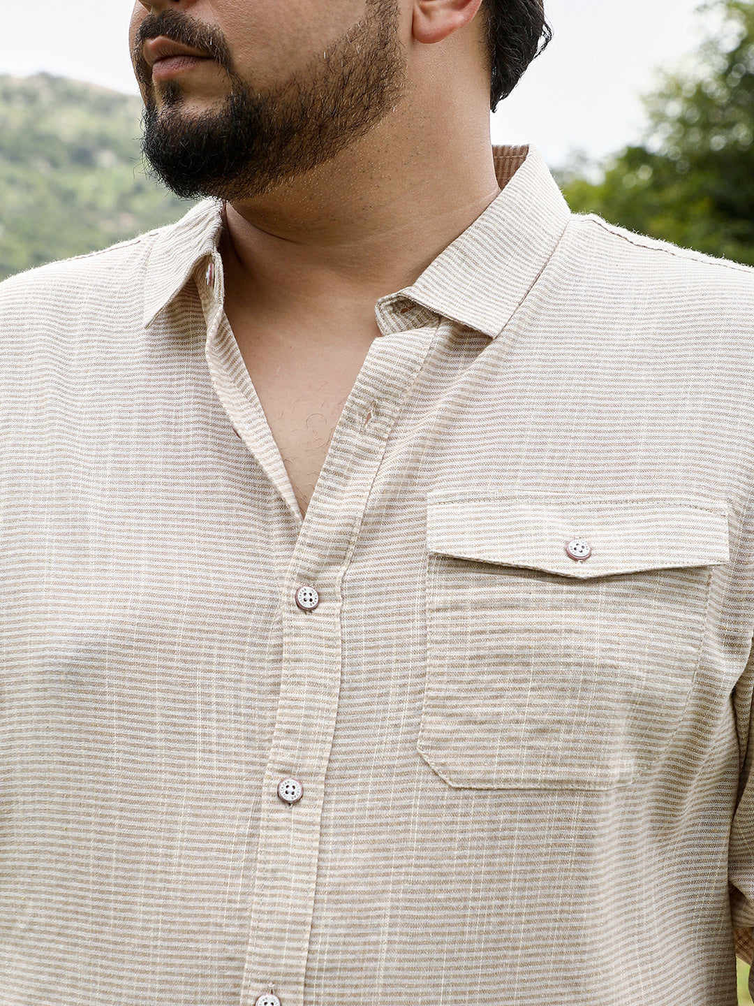 Candy-Stripe Jacquard Shirt