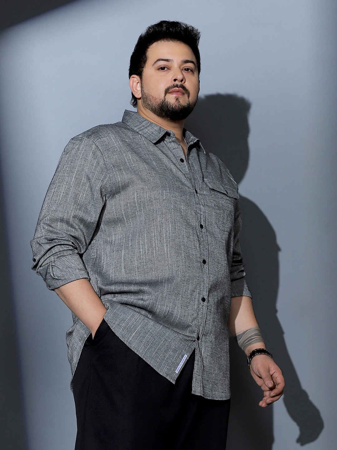 Thread-Jacquard Shirt