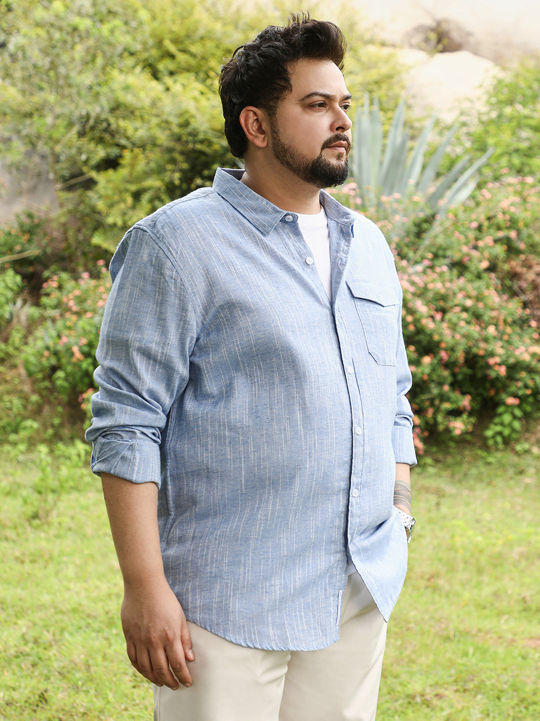 Thread-Jacquard Shirt