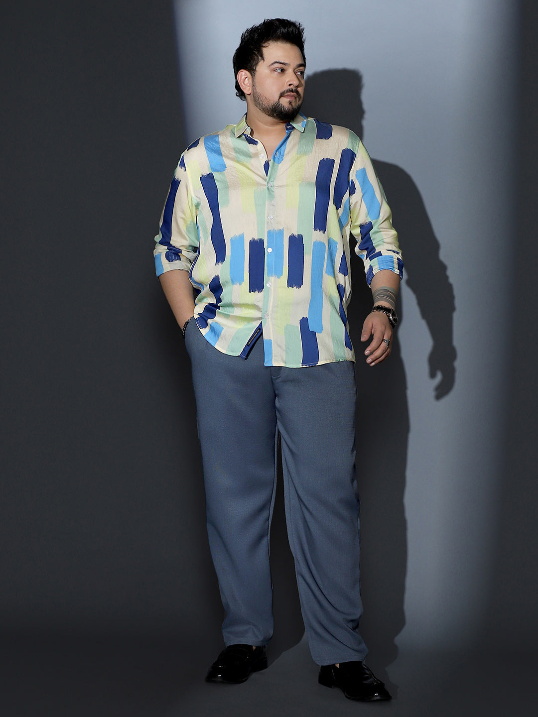 Pigment-Strokes Imprint Shirt