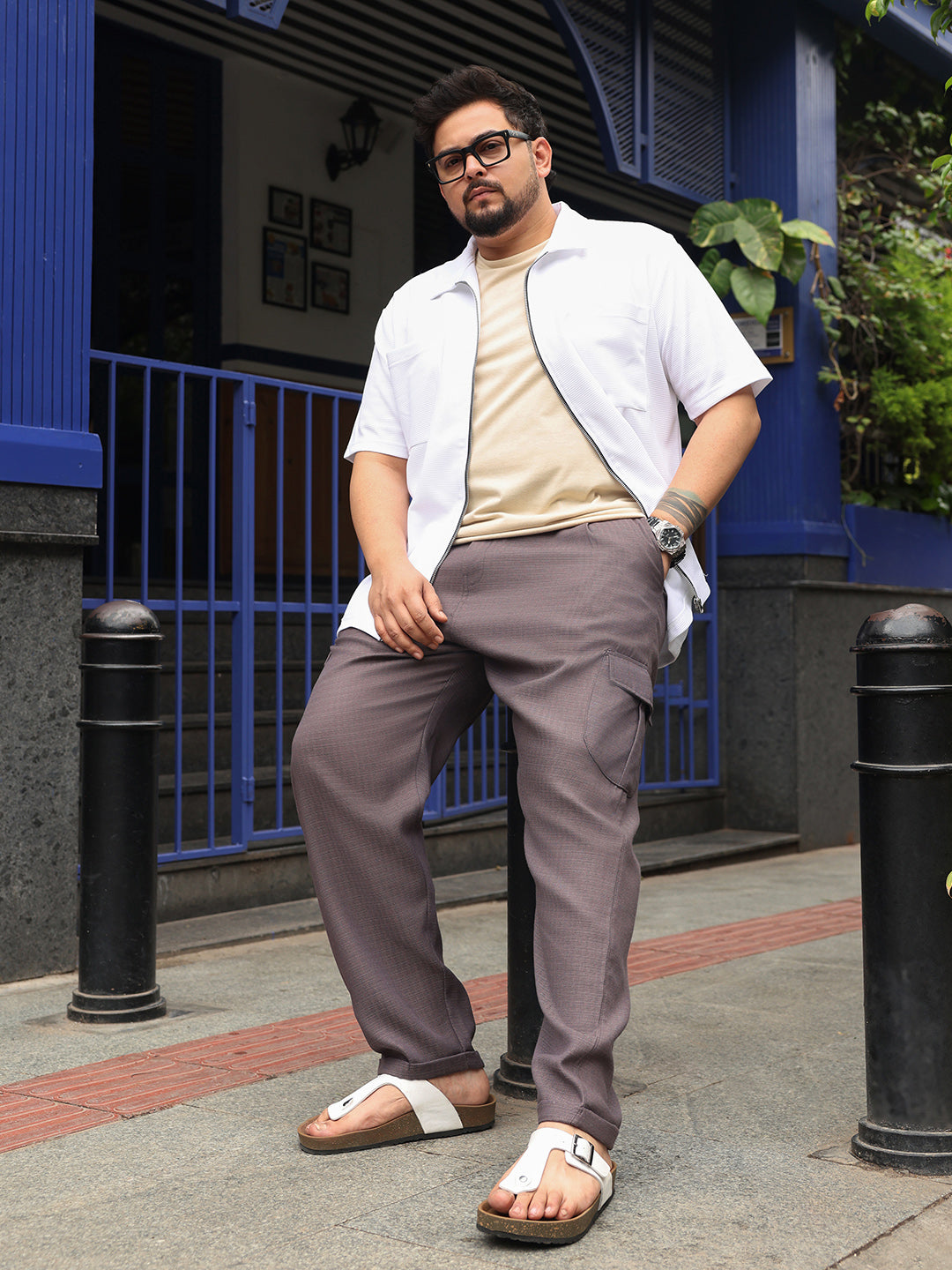 Utility Relaxed-Chino Trousers