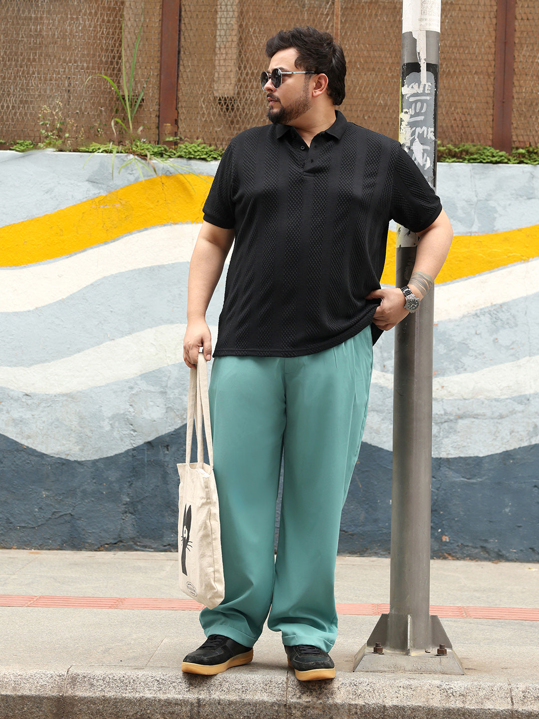 Pleated-Twill Tailored Trousers