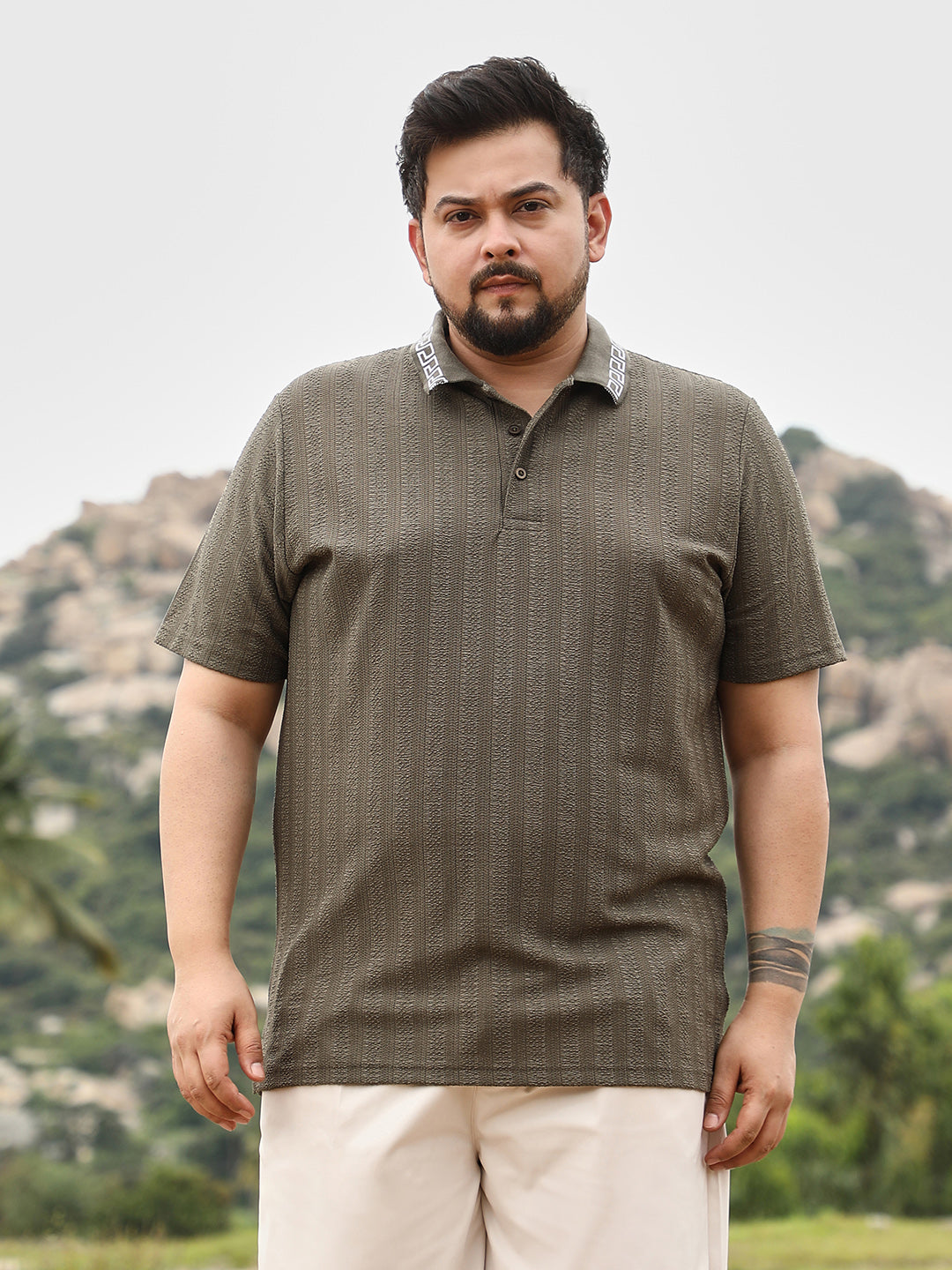 Bi-Panel Polo T-Shirt