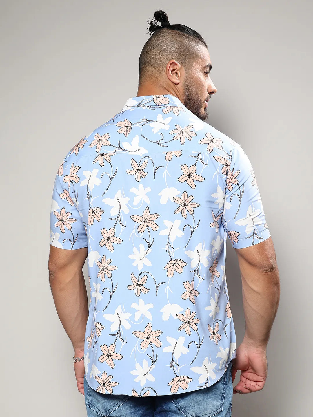 Sky Blue Airy Flower Shirt