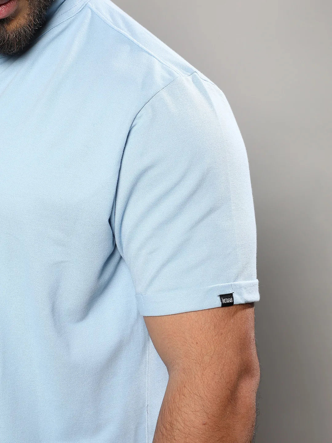 Solid Light Blue Casual Shirt