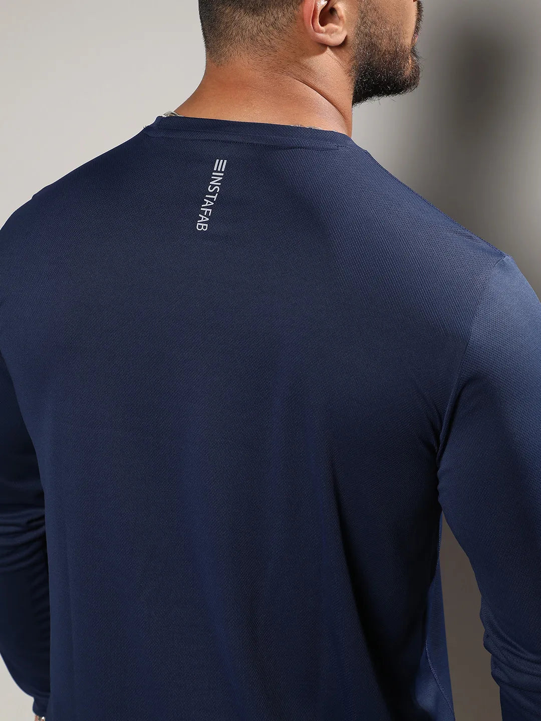 Solid Navy Blue Activewear T-Shirt