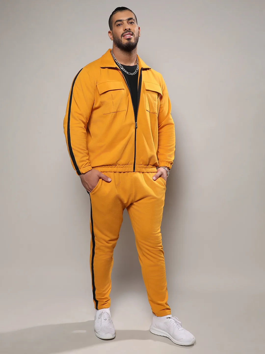 Plus Size Casual Yellow Co-ord Set