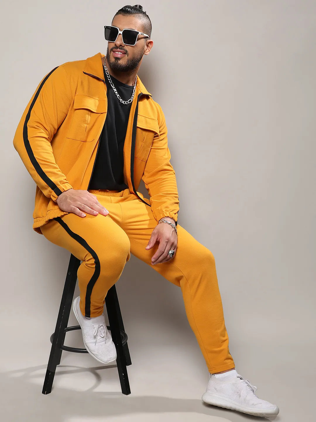 Plus Size Casual Yellow Co-ord Set