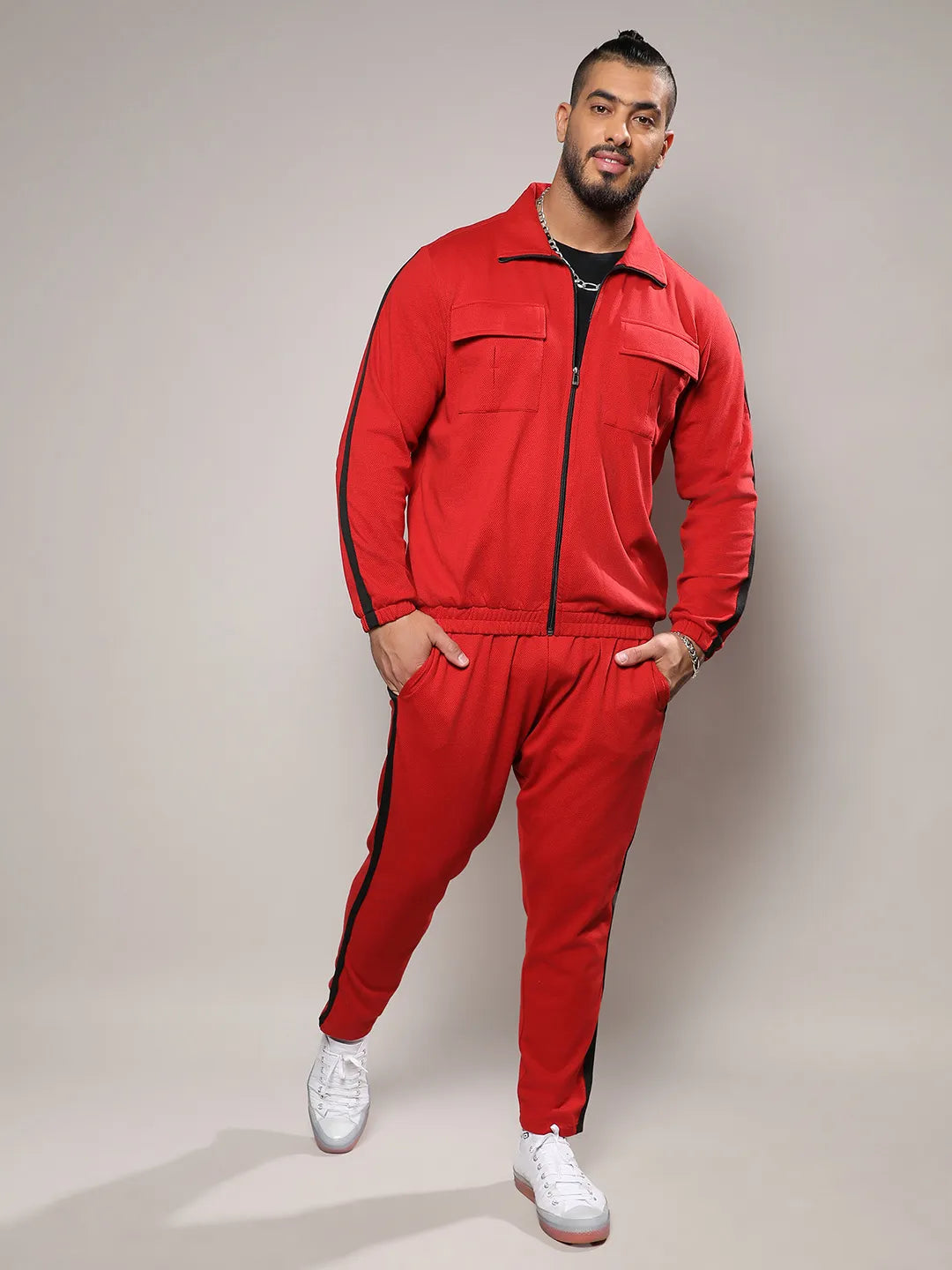 Stylish Casual Red Co-Ord Set