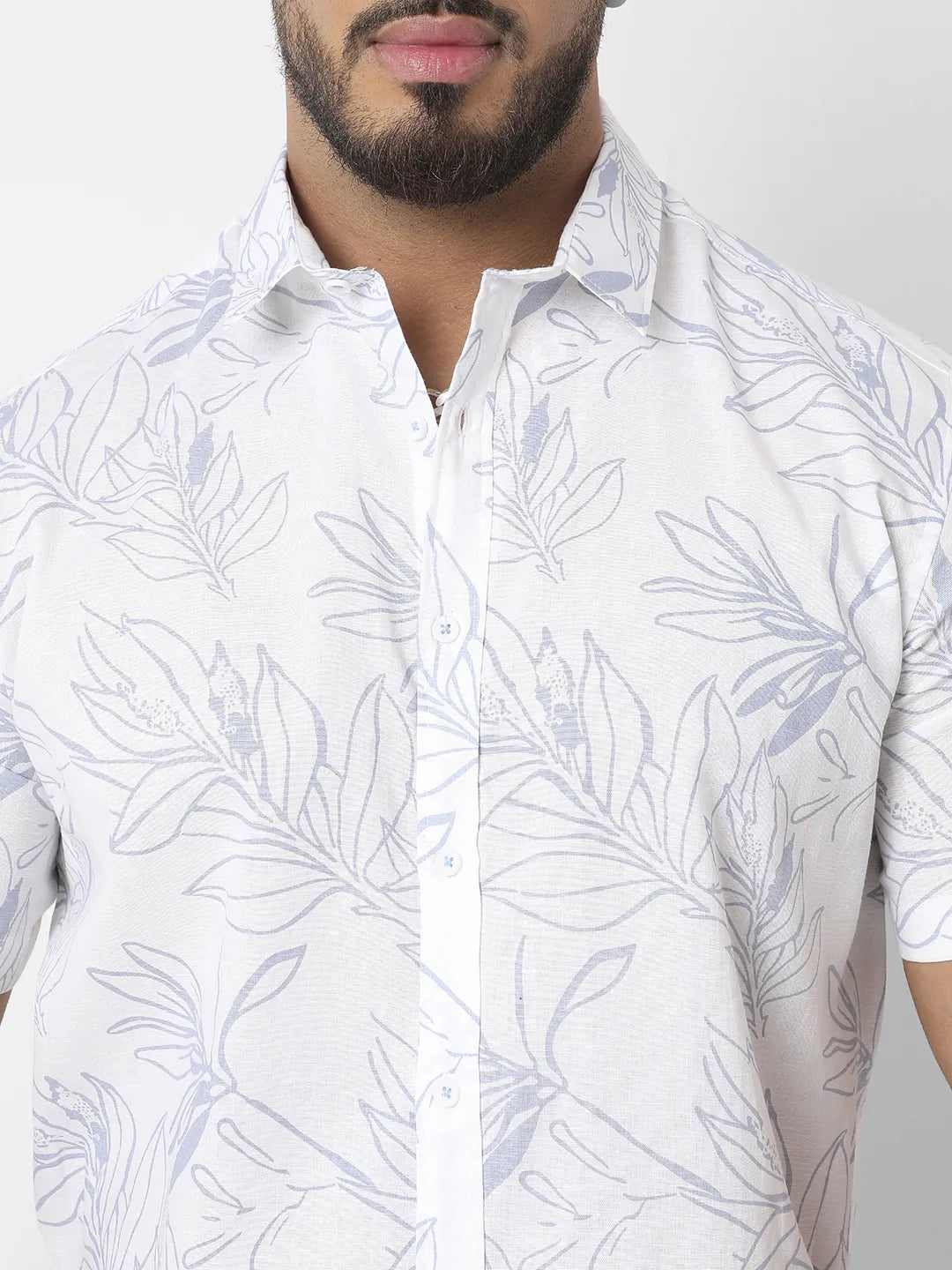 White Printed Casual Shirt