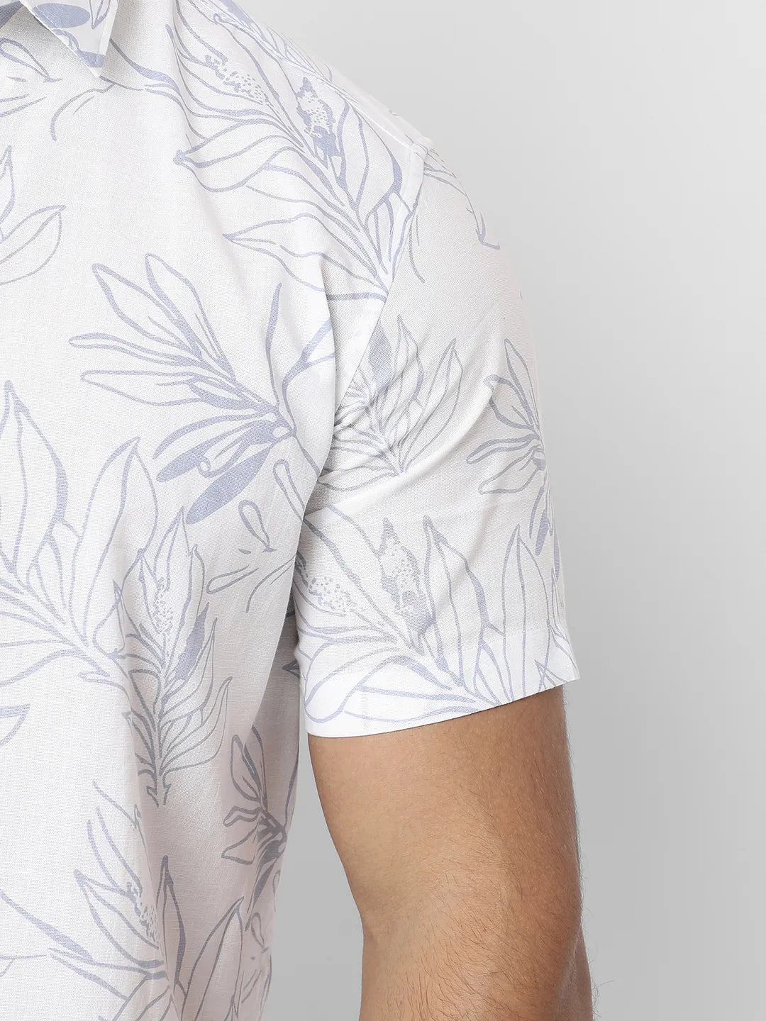 White Printed Casual Shirt