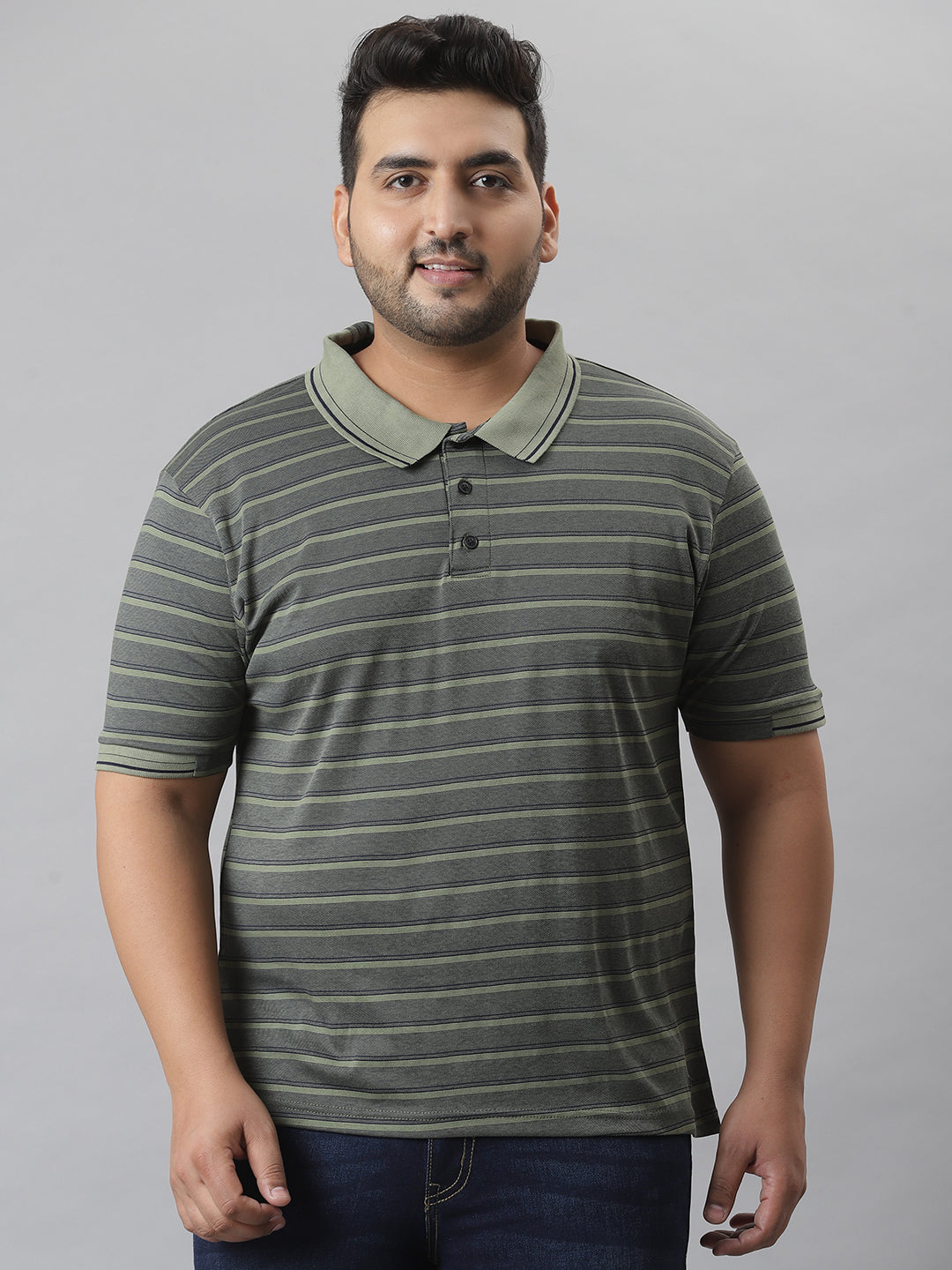 Striped Half Sleeve Casual T-Shirt