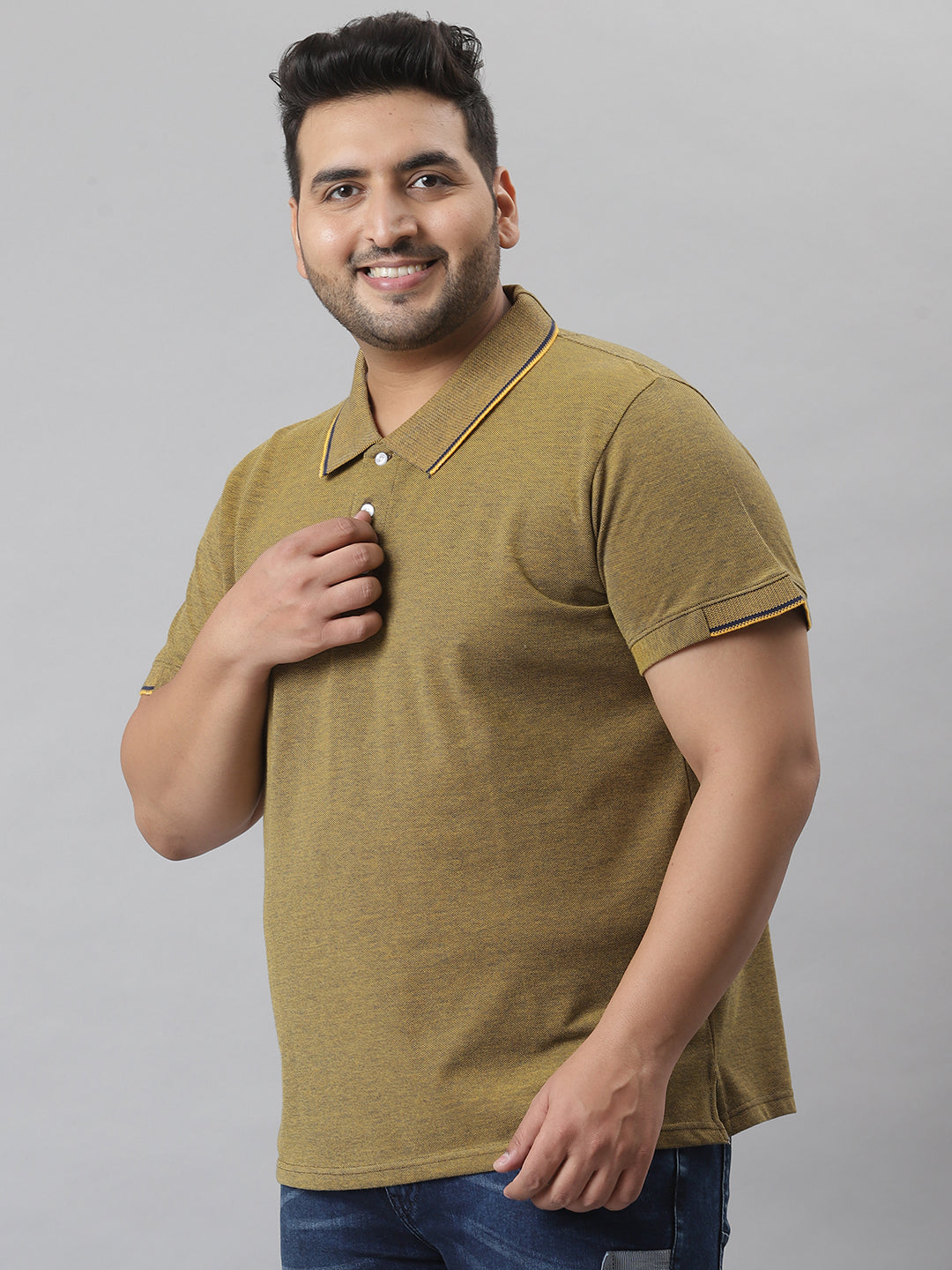 Stylish Polo Neck Solid Casual T-Shirt