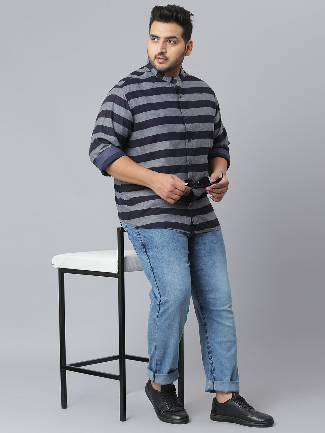 STYLISH SIDE STRIPED CASUAL SHIRT