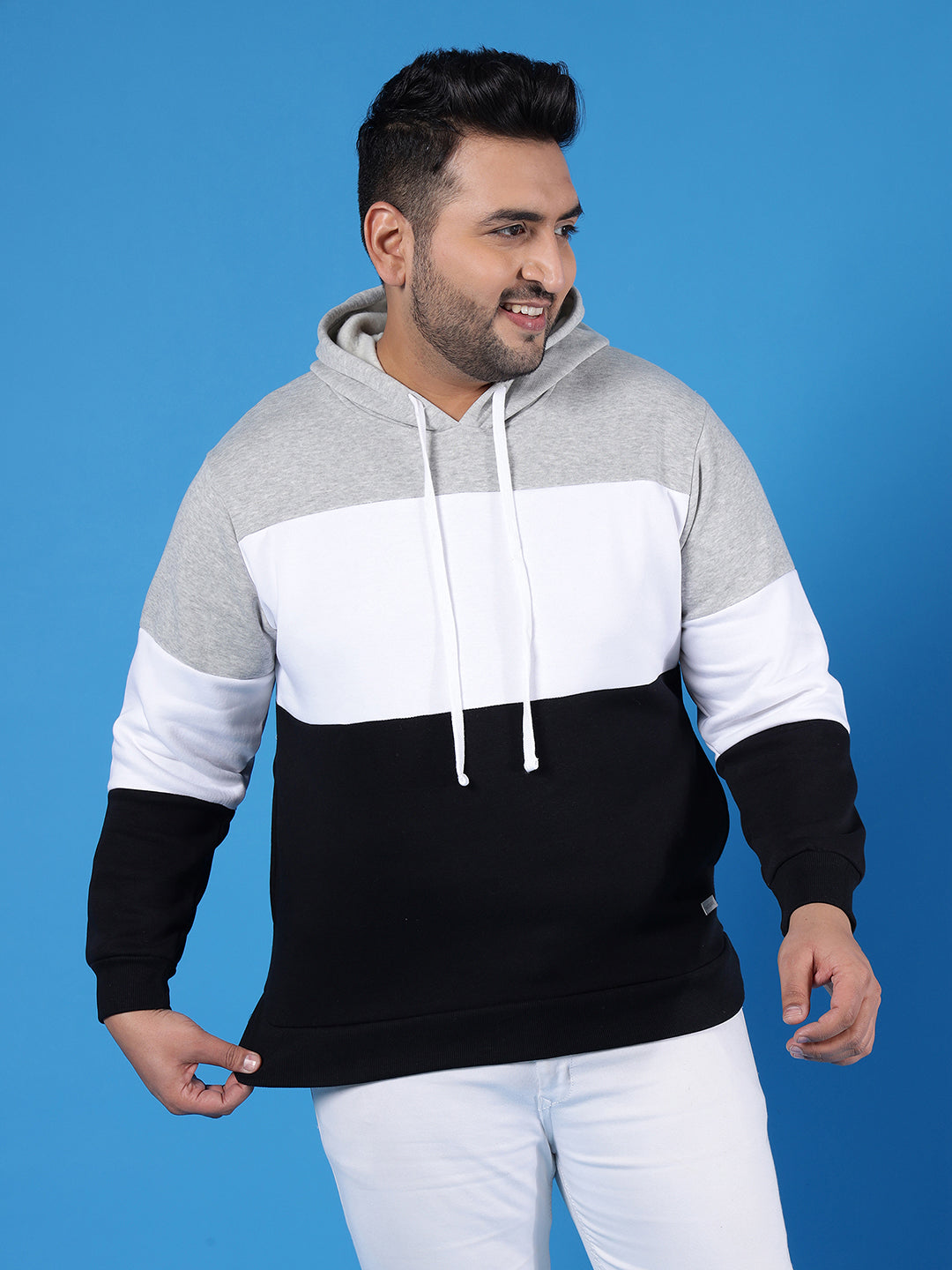 Colorblock Hooded Sweatshirt