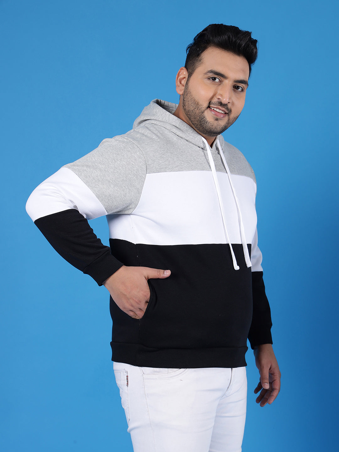 Colorblock Hooded Sweatshirt