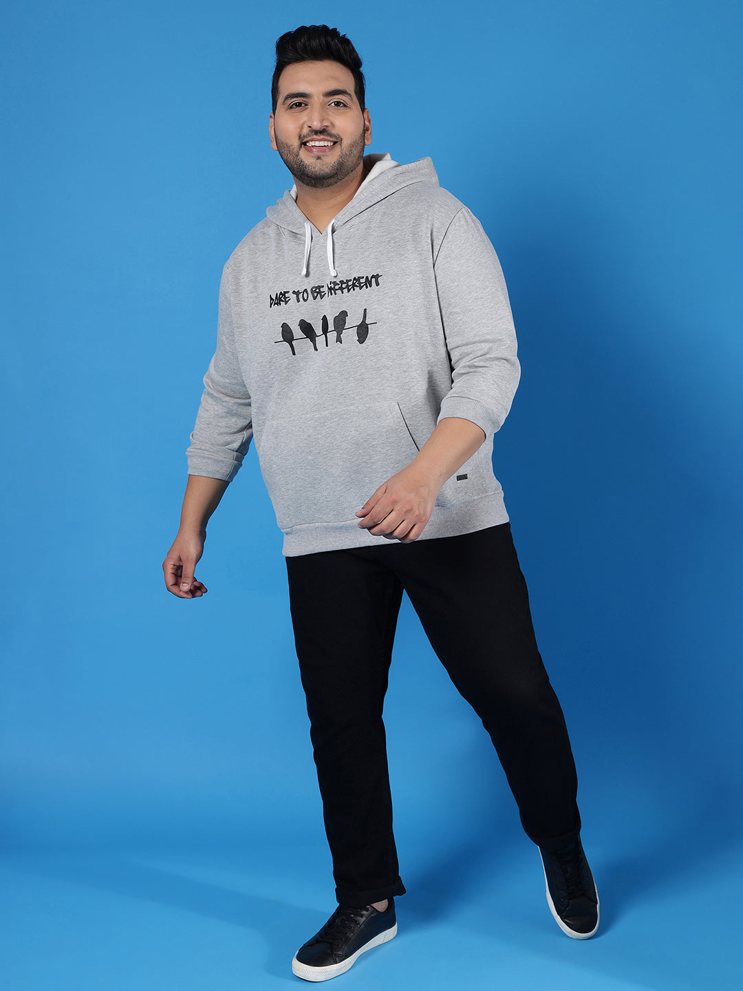 Printed Casual Hooded Sweastshirt